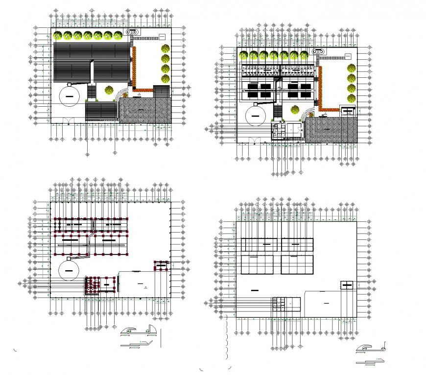 Farm for pigs working plan autocad file