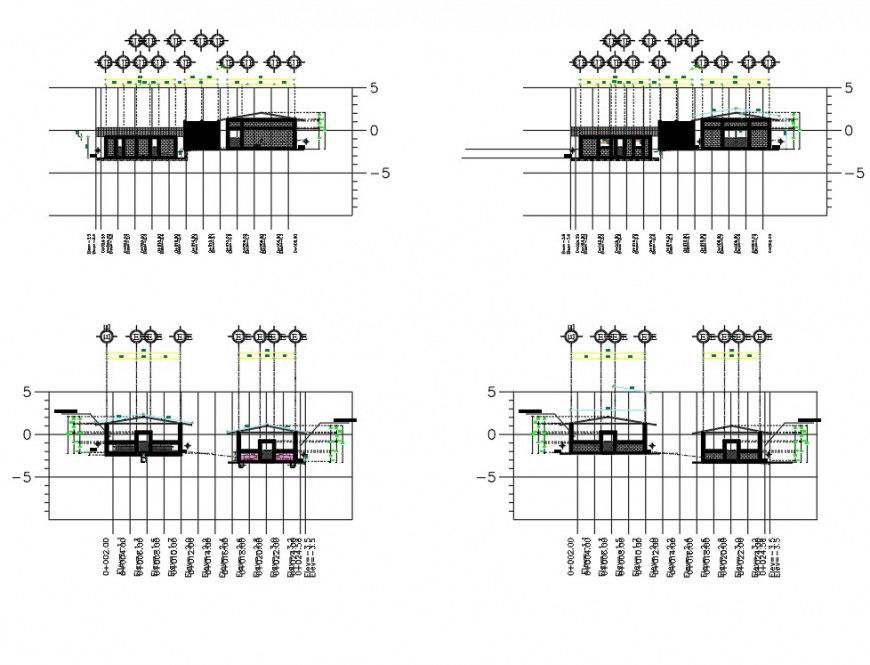Farm for the production of pigs with capacity for 32 ventures and a stallion autocad file,
