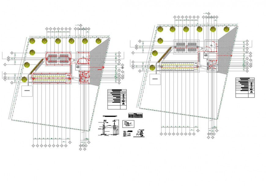 Farm for the production of pigs with capacity for 32 vientre sand astallion dwg file