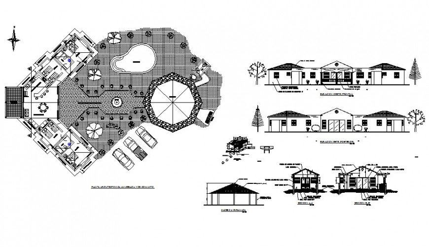 Farm house detail drawing in AutoCAD file.