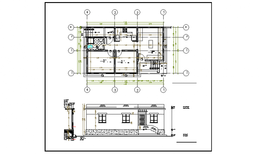 Farmer House design drawing of small villa design