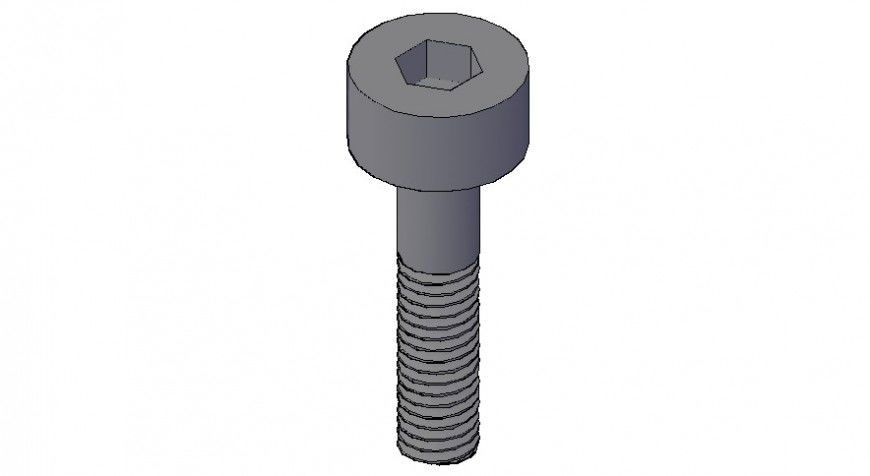 Fasteners units drawings of bolt 3d model autocad software file