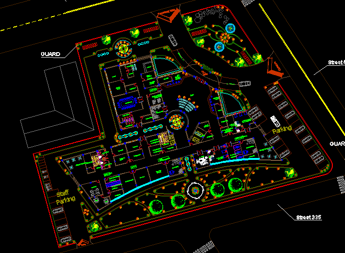 Hospital 2D AutoCAD File with Architectural Layout and Design Plans