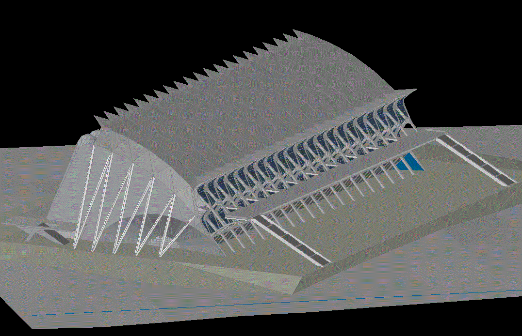 3D Science Museum of Prince Felipe DWG CAD Architectural Drawing