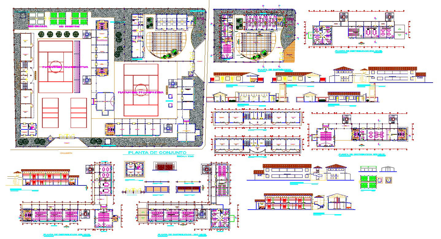 Sport Center & Collage Detail