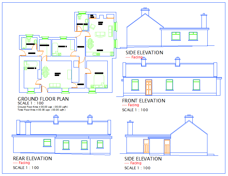 3 BHK house plan