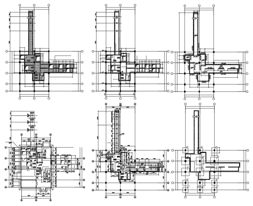 Feed mill civil plan with construction view dwg file