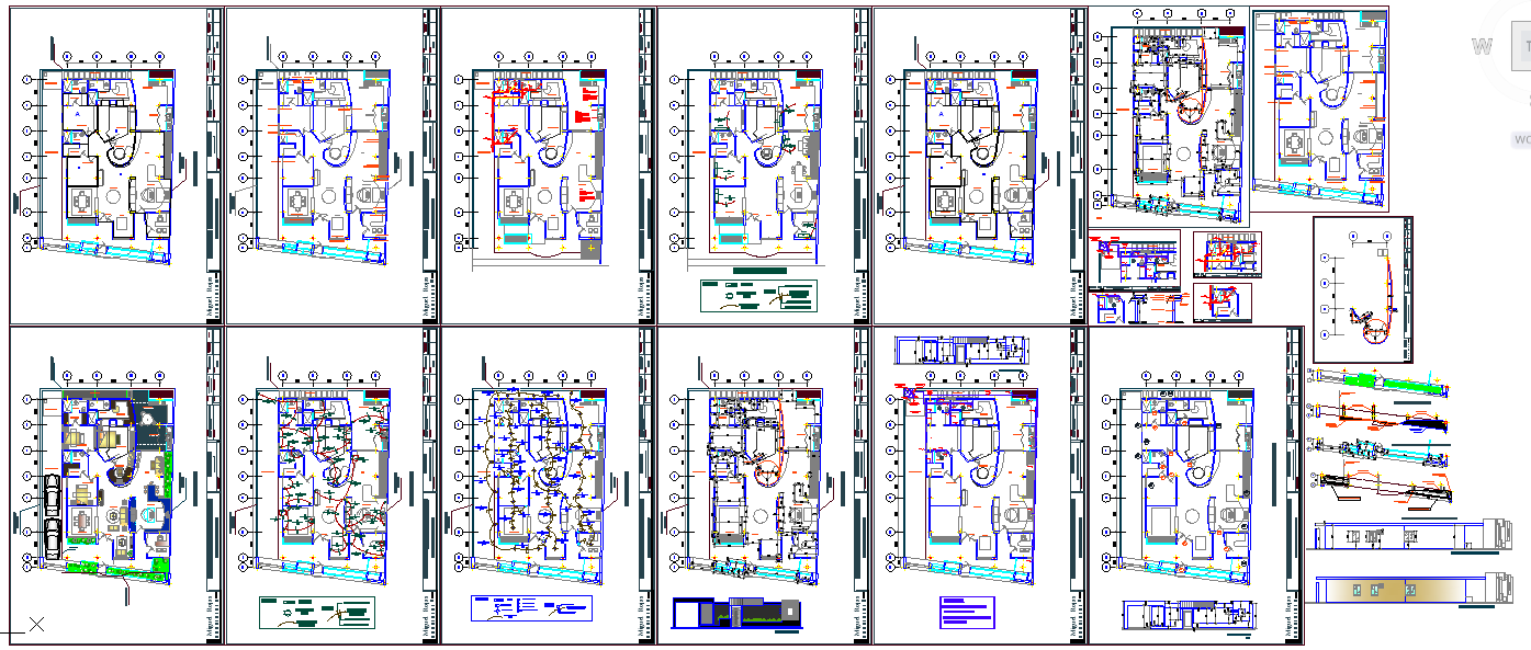 House Design DWG File with Electrical Plumbing and Floor Layout Detail