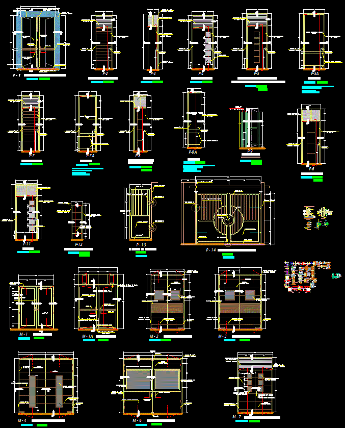 Door Frames and Elevation DWG for Professional Architectural Design