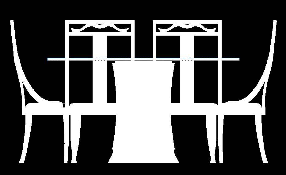 Dining Table 2D CAD Drawing for Modern Interior Furniture Design
