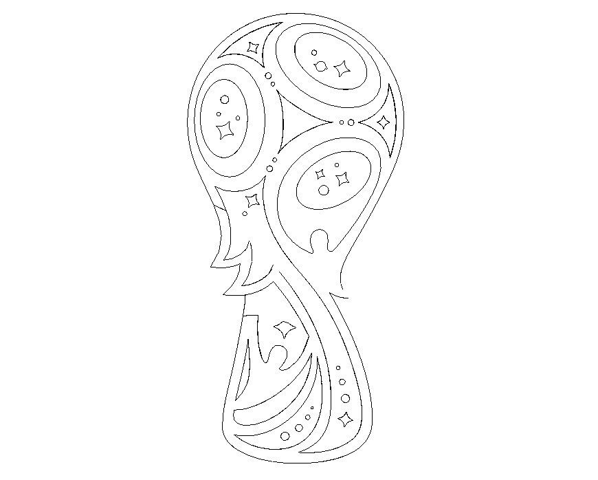 Fifa world cup detail 2d view layout model in autocad format