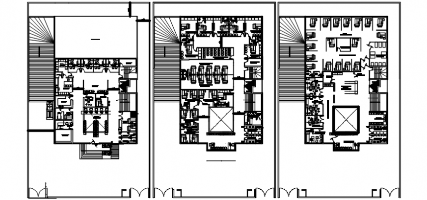 Fifth, sixth and seventh floor distribution plan cad drawing details dwg file