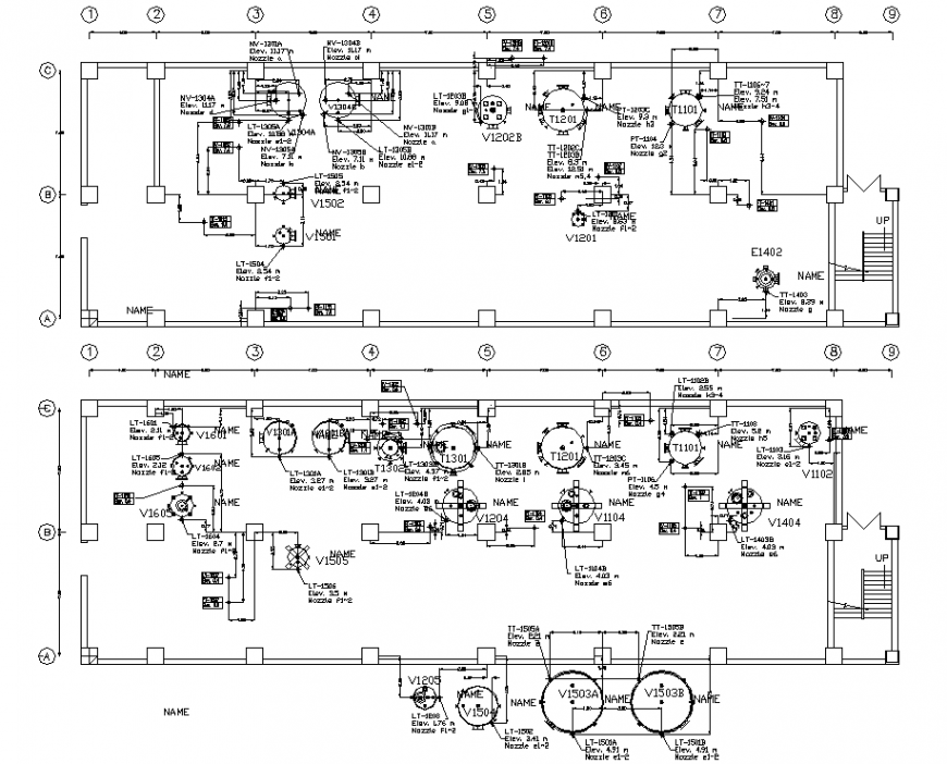 Final Instrument Layout, H2O2 Project plan in dwg file.