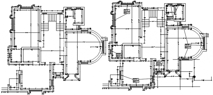 Final layout plan of residence house drawing cad file