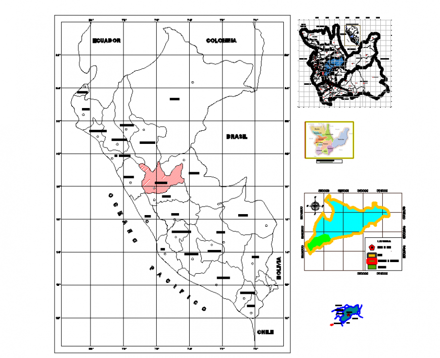 Final plan of maps drawing in dwg file.