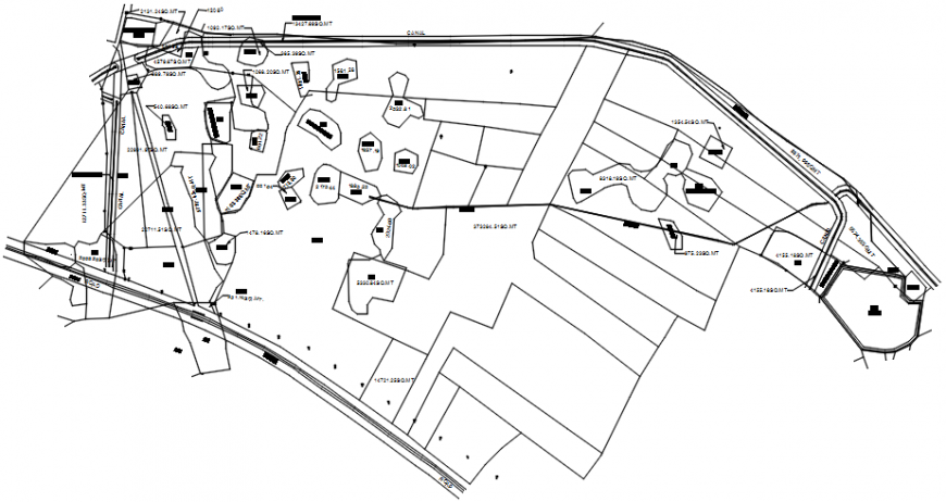 Final print for residential housing plots cad drawing details dwg file