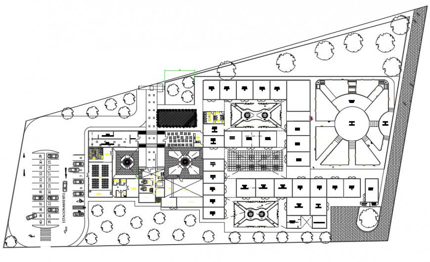 Fine art school distribution plan cad drawing details dwg file