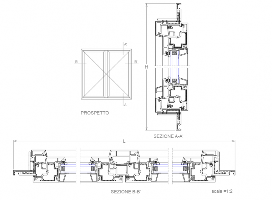 Fine n pvc pipes section cad drawing details dwg file