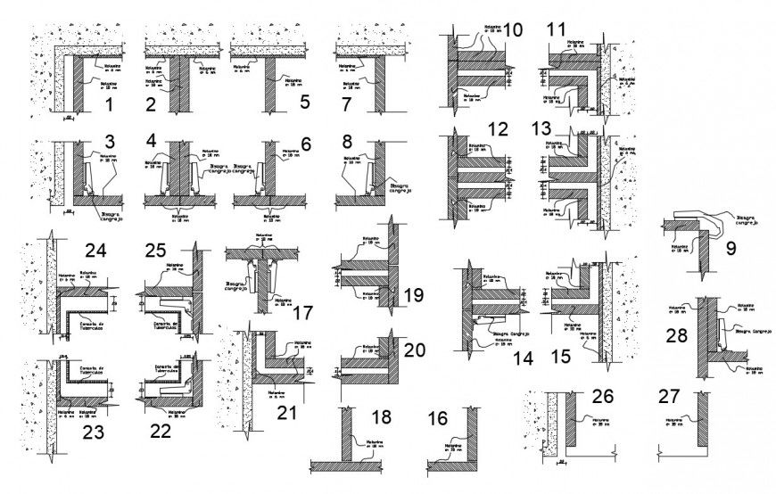 Finish wood technology and car pantry details of kitchen furniture dwg file