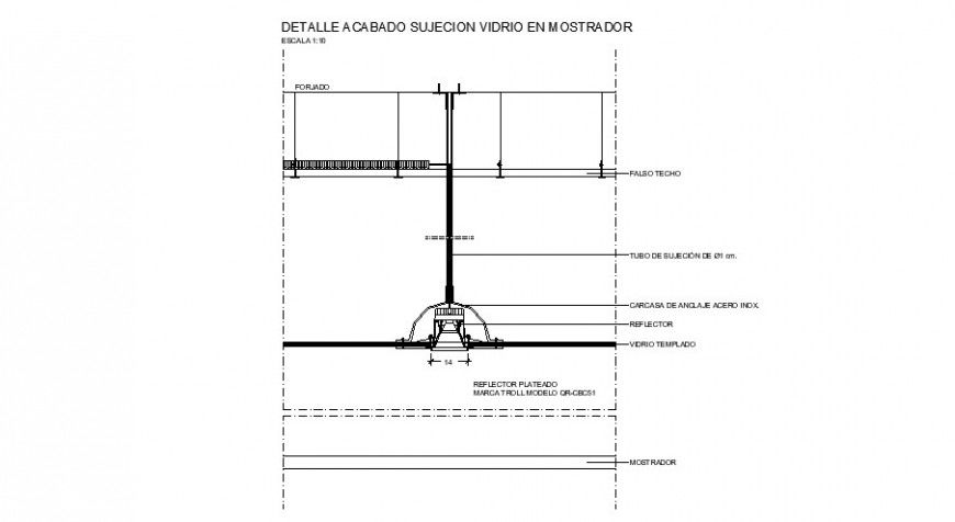Finished glass encounter door installation cad drawing details dwg file