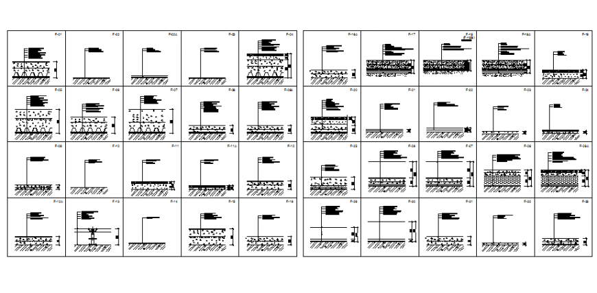 Finishes Details section autocad file