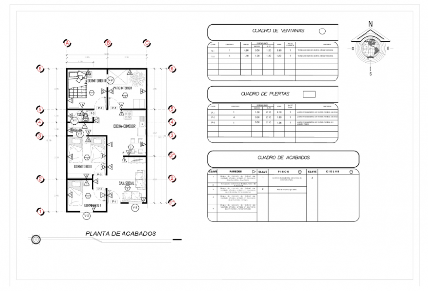 Finishing layout Plan design of progressive development House project