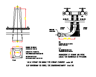 fire-hydrant section design drawing