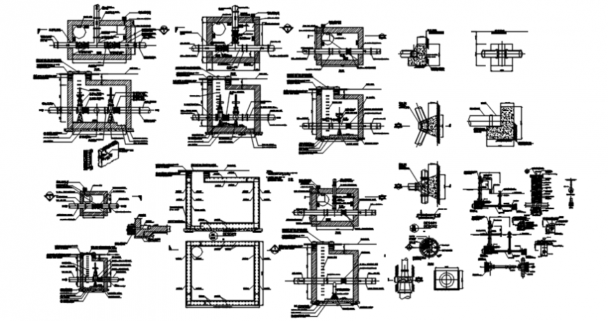 Fire detail with construction view in auto cad file