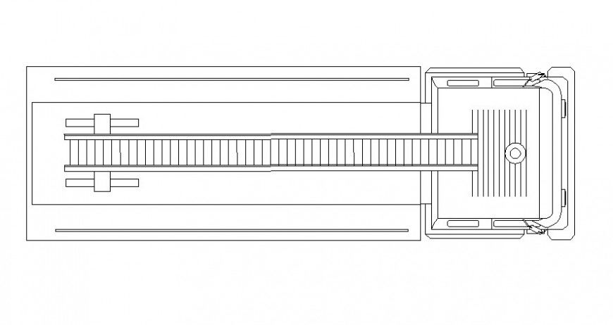 Fire fighter truck detail elevation 2d drawing in autocad software