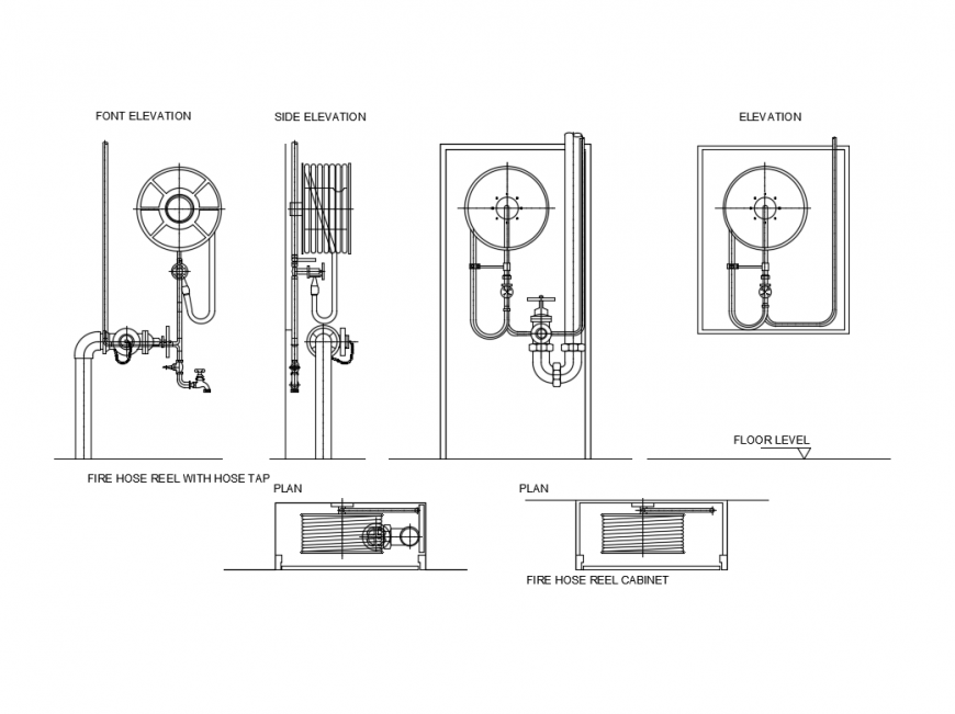 Fire hydrants machine cad drawing details dwg file