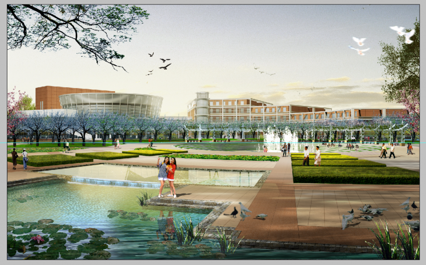 Fire work during night time detail elevation 3d model PSD file