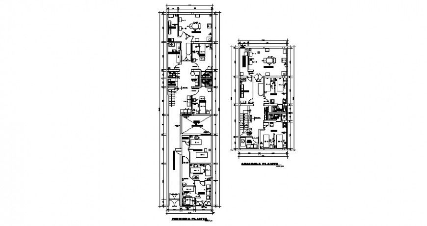 First and second floor layout plan details of doctor's clinic dwg file