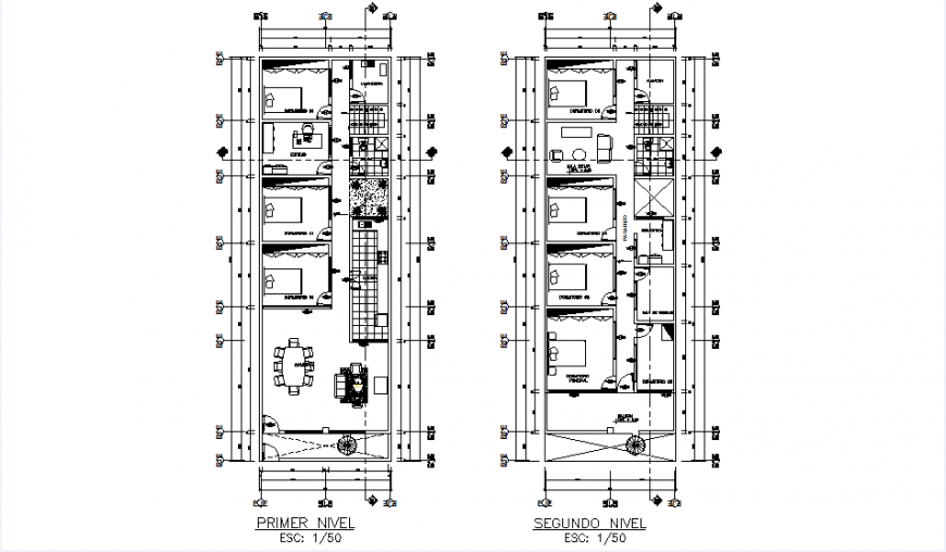 First floor and second-floor house plan