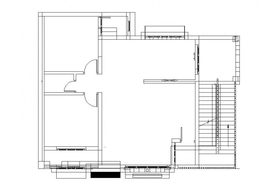 First floor framing plan details of single family house dwg file