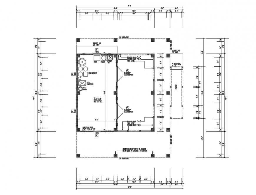 First floor layout plan details of corporate office dwg file