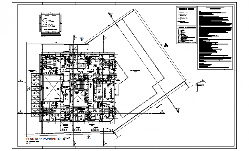 First Floor Layout Plan of Multi-Specialty Hospital DWG file