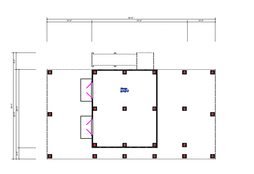 First floor line plan detail dwg file