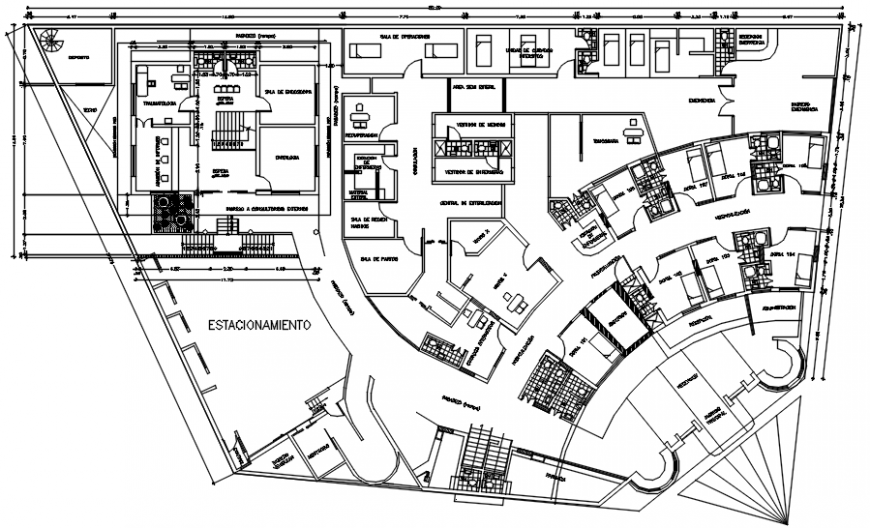 First floor plan clinic in AutoCAD file