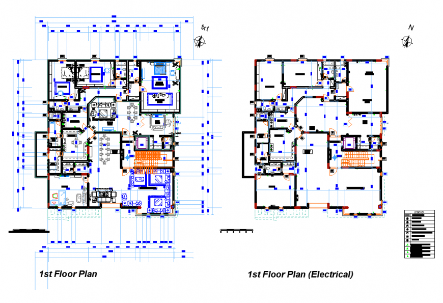First floor villa hose plan layout file