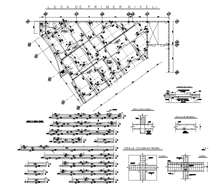 First level ceiling working plan view detail elevation dwg file