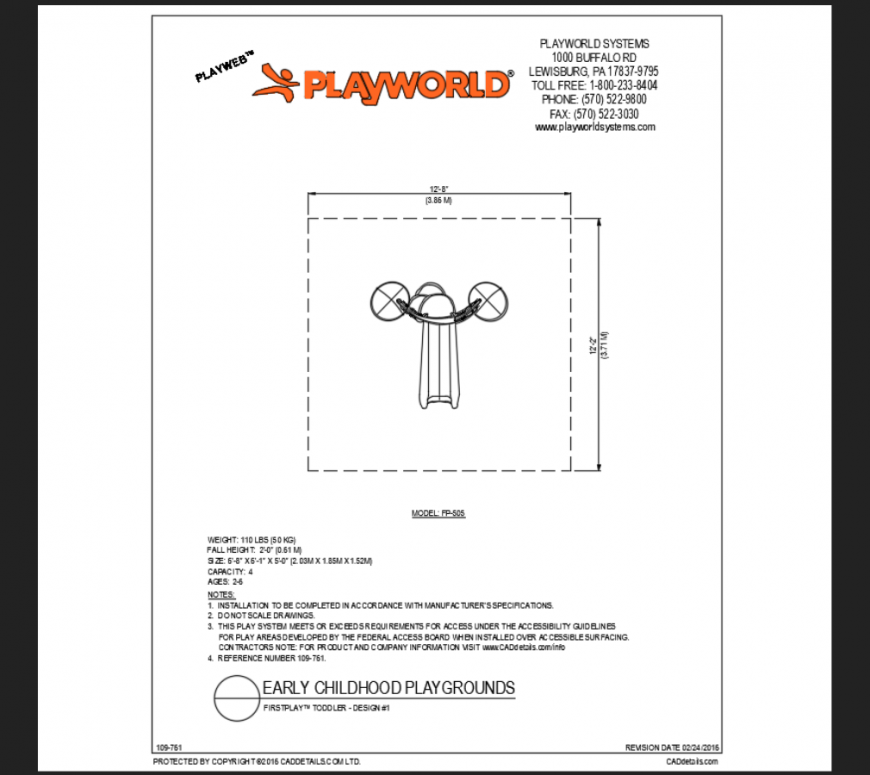 First play toddler play area play equipment details of early school park dwg file