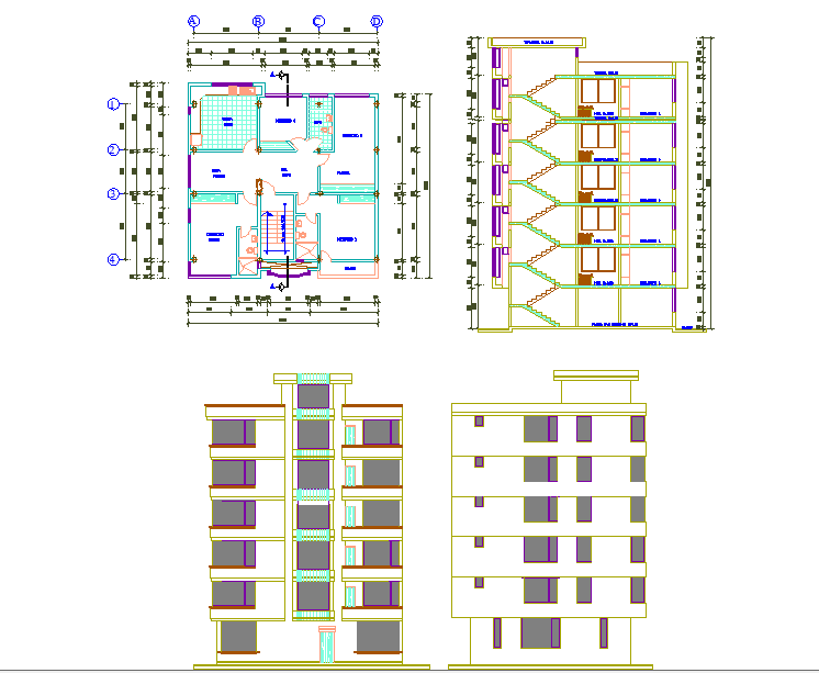 first floor apartment plan is given in this AutoCAD File.