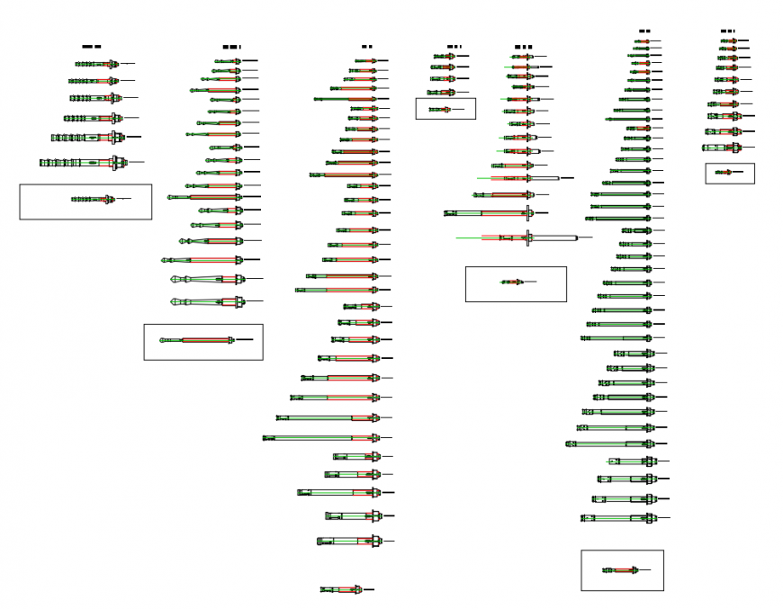 Fischer anchor base and dynamic blocks details dwg file