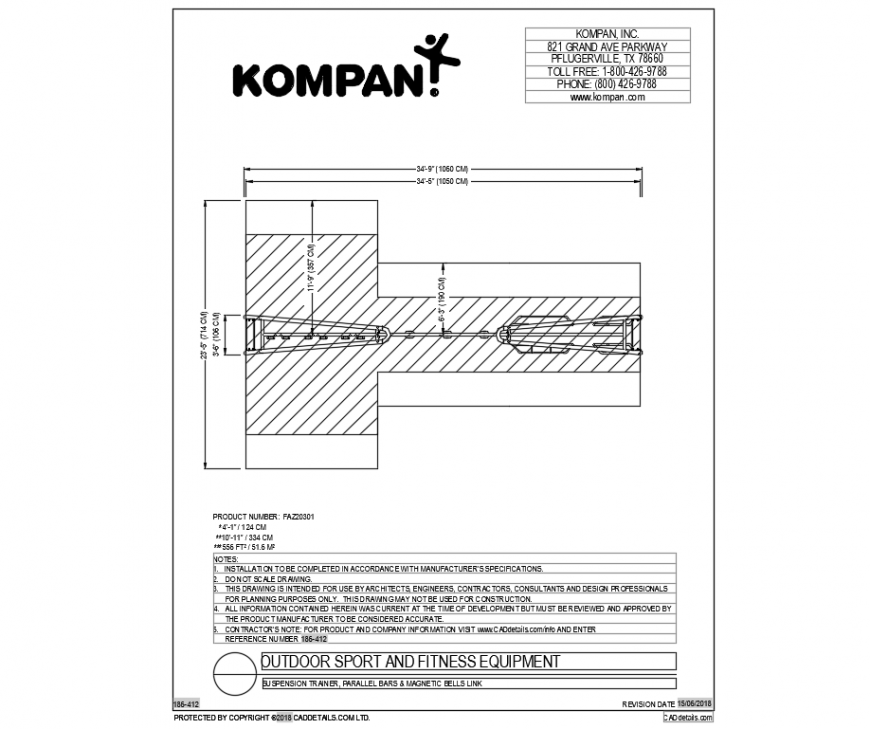 Fitness equipment details of garden dwg file