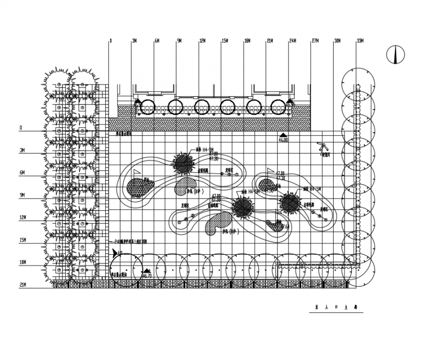 Fitness plaza and sports park landscaping cad drawing details dwg file