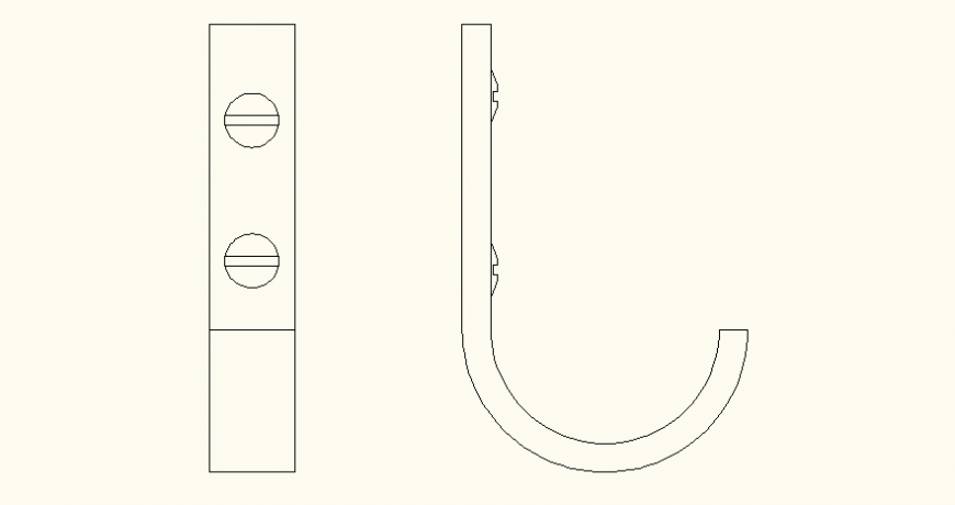 Fittings Coat Hook detail layout file