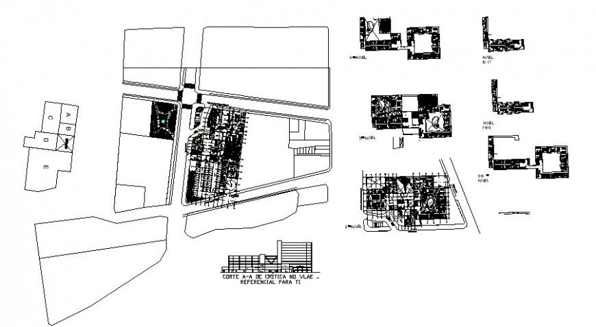 Five star hotel floor plan in auto cad
