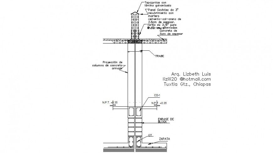Flagstone and section by facade of building cad structure details dwg file