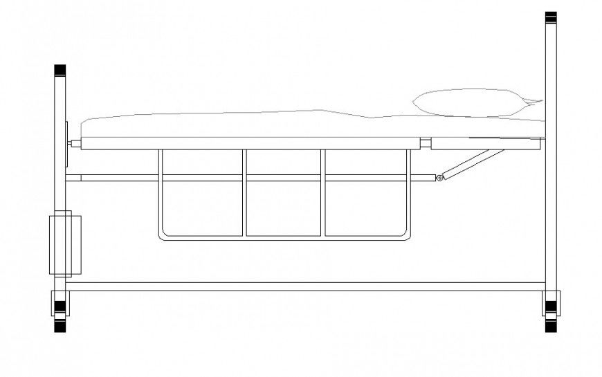 Flooding hospital bed plan autocad file