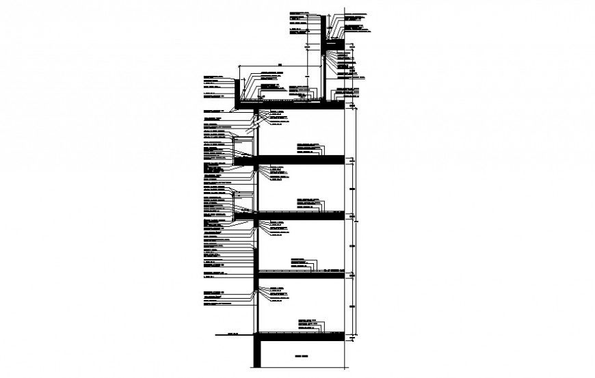 Floor-slab wall sectional drawings details 2d view autocad file